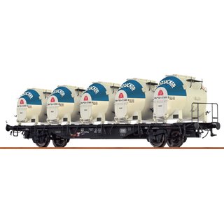 BRAWA 49133 Spur Behältertragwagen Lbs589 DB, mit Efkr 401, Südzucker, Ep. IV