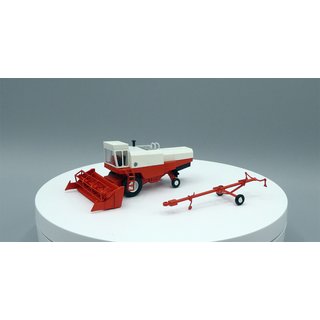 TT-Koch 10-21324 Mähdrescher E512 Fortschritt mit Hänger für Mähwerk, Exportversion, rot  Maßstab: TT