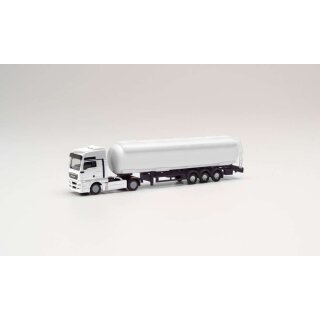 Herpa 013819 N/MiKi MAN TGX XXL Tank-Sattelzug, weiß  Maßstab 1:160