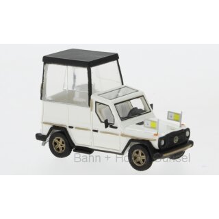 BoS BOS87675 Mercedes G230, Papamobil, weißmetallic Maßstab: 1:87