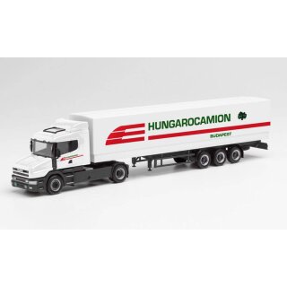 *Herpa 312080 Scania Hauber Planen-Sattelzug, Hungarocamion (HU)  Maßstab 1:87