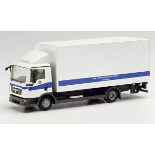 *Herpa 095648 MAN TGL Koffer-LKW mit Ladebordwand, Polizei Berlin  Maßstab 1:87