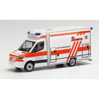 Herpa 095662 MB Sprinter´18 Fahrtec-RTW, Die Johanniter Hamburg  Maßstab 1:87