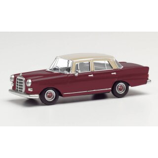 *Herpa 430739 Mercedes Benz 200 Heckflossen, rot/creme  Maßstab 1:87