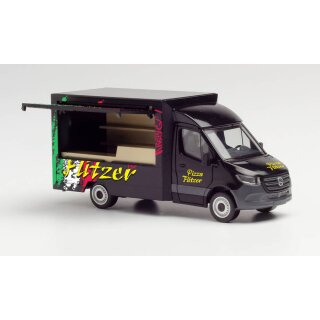 *Herpa 095884 MB Sprinter`18 Foodtruck, Pizza Flitzer  Maßstab 1:87