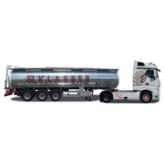 Herpa 942935 Mercedes-Benz Actros Chemietank-Sattelzug, Klaeser Maßstab 1:87