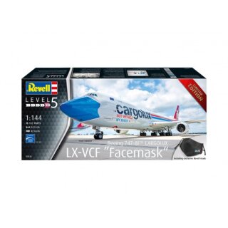Revell 03836 Boeing 747-8F CARGOLUX LX-VCF, Facemask, ltd. Edition  Maßstab 1:144