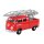 MOTORMAX MOM79584 VW T1 Leiterwagen, rot, Feuerwehr Maßstab 1:24