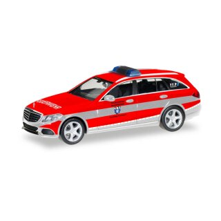 Herpa 096003 MB C-Klasse T-Modell Elegance, Kdo Fahrzeug FFW Saarbrücken  Maßstab 1:87