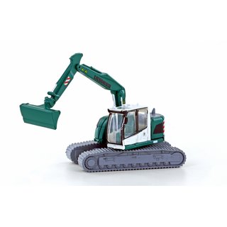 *Minis LC4257 Liebherr Compact Bagger Kette grün/weiß m. Böschungsschaufel Spur N