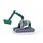 *Minis LC4257 Liebherr Compact Bagger Kette grün/weiß m. Böschungsschaufel Spur N