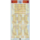 TL Decals 1140a Feuerwehr-Schriftzüge - Goldgelb...