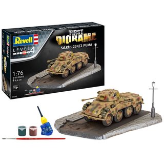 Revell 03298 First Diorama Set - Sd.Kfz. 234/2 Puma  Maßstab 1:76