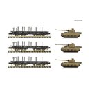 Fleischmann 845606 3-tlg. Set: Schwerlast-Flachwagen,...