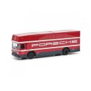 Schuco 452026100 Mercedes Renntransporter, PORSCHE...