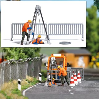 Busch 7907 A-Set: Kanalarbeiter H0 Spur