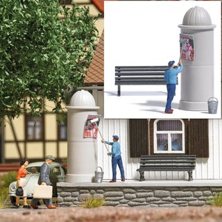 Busch 7909 A-Set: Plakatkleber H0 Spur