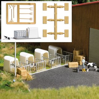 Busch 7931 A-Set: Kälberiglu + Zubehör  H0 Spur