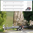 Busch 7940 A-Set: Kurvenkratzer 1, Motorrad mit Fahrer...