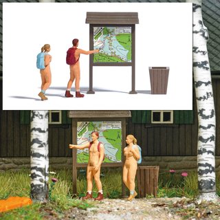 Busch 7947 A-Set: Nackt wandern H0 Spur