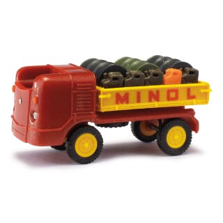 Busch 210008501 Multicar M21 mit Fassladung, Minol, 1956  Maßstab 1:87