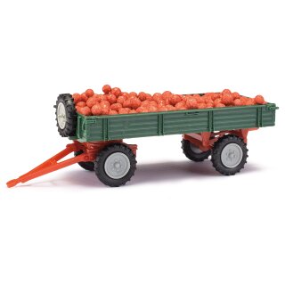 Busch 210010220 Anhänger T4 mit Äpfeln, Grün, 1956  Maßstab 1:87