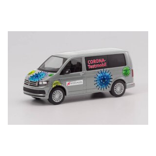 Herpa 096133 VW T6 Bus, Corona Testmobil  Maßstab 1:87