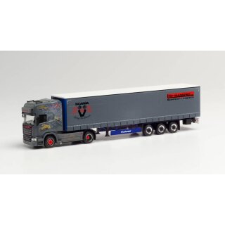 Herpa 313483 Scania R`13 TL Gardinenplanen-Sattelzug,HP Transped/History (CZ)  Maßstab 1:87