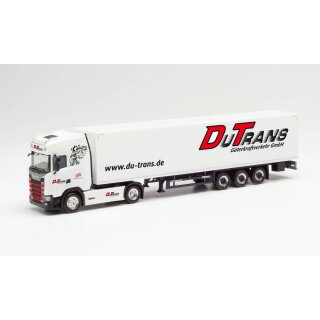 Herpa 313490 Scania CS20 HD Koffer-Sattelzug, DuTrans/German Truck Driver  Maßstab 1:87