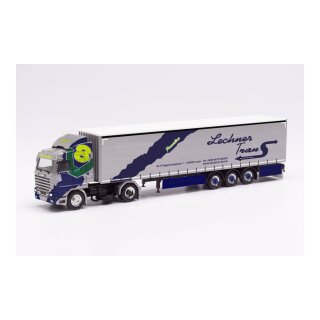 Herpa 313551 Scania 143 420 V8 Streamline Gardinenplanen-Sattelzug. Lechner Trans (I)  Maßstab 1:87