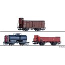 Tillig 01031 3er Set Güterwagen, UWHJ, PKP, CSD,...
