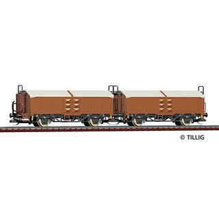 Tillig 01034 2er Set Schiebedachwagen Utz/Tms, CSD, Ep.IV  Spur TT