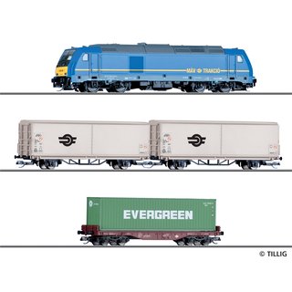 Tillig 01500 Analoges Startset mit Diesellok und Güterzug, MAV, Ep.VI  Spur TT