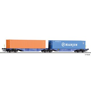 Tillig 18065 Containertragwagen Sggmrs, ERR mit 2 40´-Containern, Ep. VI  Spur TT