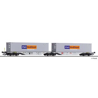 Tillig 18068 Containertragwagen Sggmrs HUPAC AG (CH) Ep. VI  Spur TT