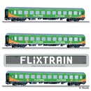 Tillig 70045 Reisezugwagen-Set, FLIXTRAIN, Ep. VI  Spur H0