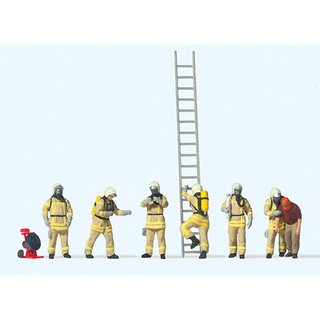 Preiser 10774 Feuerwehrleute in moderner Einsatzkleidung Spur H0