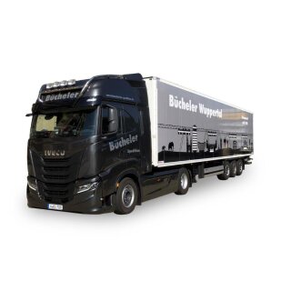 Herpa 945707 Iveco S-Way Koffer-Sattelzug, Bücheler Wuppertal  Maßstab 1:87
