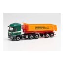 Herpa 313766 MB Arocs 6x4Rundmulden-Sattelzug, Peterburs...