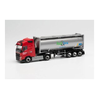 Herpa 313841 Volvo FH Gl. 30ft. Drucksilocontainer-Sattelzug, Obel  Maßstab 1:87