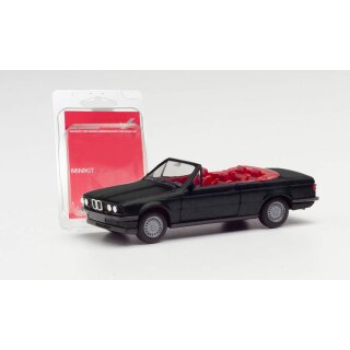 Herpa 012225-006 MiKi BMW 3er (E30) Cabrio, schwarz  Maßstab 1:87
