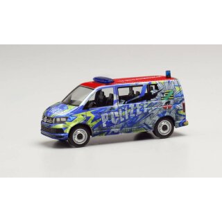 Herpa 096348 VW T6 Bus, Polizei Sachsen-Anhalt Infomobil  Maßstab 1:87