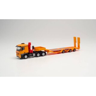 Herpa 313933 MB Arocs classic 6x4 mit Ladekran Allrounder-SZ, orange  Maßstab 1:87