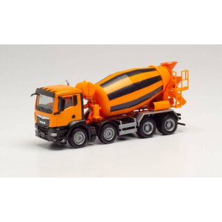 *Herpa 314138 MAN TGS NN Betonmischer-LKW 4achs, kommunalorange  Maßstab 1:87