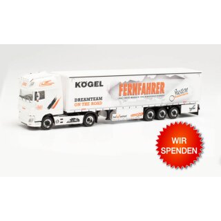 Herpa 945202 DAF XF SSC Gardinenplanen-Sattelzug, JUSTEN TRANSPORTE  Maßstab 1:87