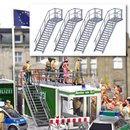 Busch 7758 M-Set 4 Metalltreppen mit Treppenabsatz und...