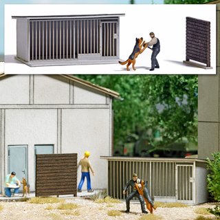 Busch 7969 A-Set: Polizei Hundeausbildung  Spur H0