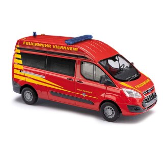 Busch 52510 Ford Transit Custom HD Bus, Feuerwehr Viernheim, 2012  Maßstab 1:87
