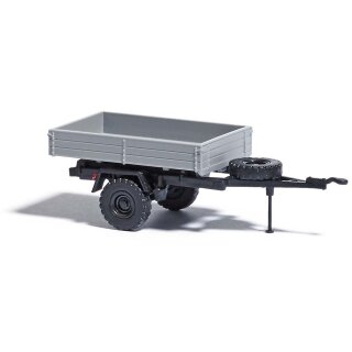 Busch 53600 Anhänger HL10.00 mit Pritsche, grau  Maßstab 1:87