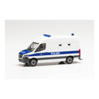 Herpa 096492 MB Sprinter 18 Kasten, Gefangenentransporter Polizei Berlin  Maßstab 1:87